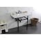 Kingston Brass 36 Carrara Marble Console Sink with Brass Legs, Marble WhiteOil Rubbed Bronze LMS3630MB5 - alternate 3